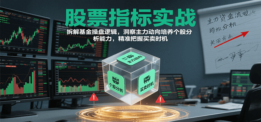股票指标实战，基金操盘逻辑拆解，洞察主力动向培养个股分析能力把握买卖时机(更新)-第1张图片-我要自学网
