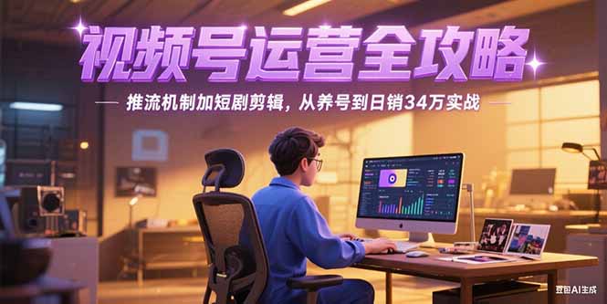 2025视频号运营全攻略，推流机制加短剧剪辑，从养号到日销34万实战-第1张图片-我要自学网
