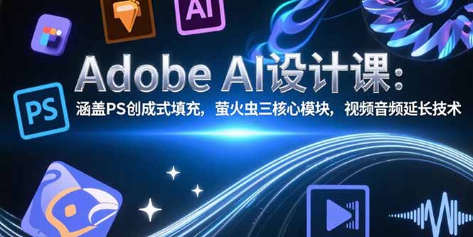 Adobe AI设计课：涵盖PS创成式填充，萤火虫三核心模块，视频音频延长技术-第1张图片-我要自学网