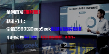 精准打击：价值3980的DeepSeek私域引流实操课，小白实操无门槛，日引精准粉300+-第1张图片-我要自学网