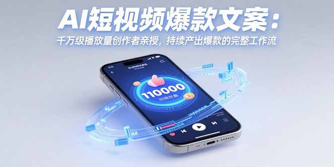 AI短视频爆款文案:千万级播放量创作者亲授,持续产出爆款的完整工作流-第1张图片-我要自学网 AI短视频爆款文案:千万级播放量创作者亲授,持续产出爆款的完整工作流-第1张图片-我要自学网