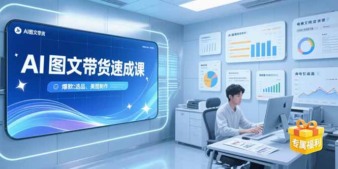AI图文带货速成课，养号引流秘籍，爆款选品策略，美图制作全流程-第1张图片-我要自学网