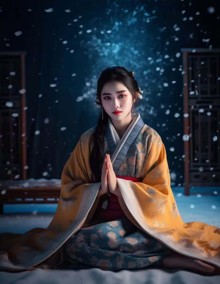 Midjourney关键词-AI生成中国风古装汉服美女人像提示关键词-第4张图片-我要自学网