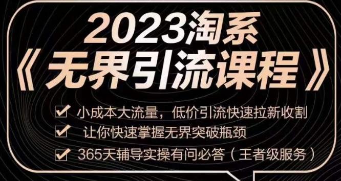 2023淘系无界引流实操课程，​小成本大流量，低价引流快速拉新收割，让你快速掌握无界突破瓶颈-第1张图片-我要自学网