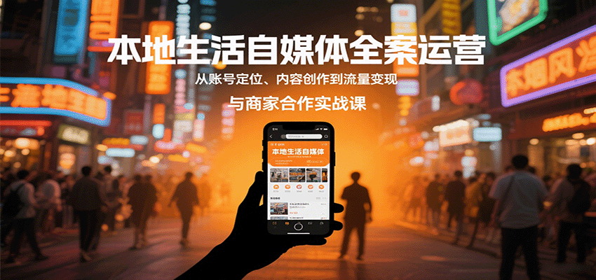 本地生活自媒体全案运营，从账号定位、内容创作到流量变现与商家合作实战课-第1张图片-我要自学网