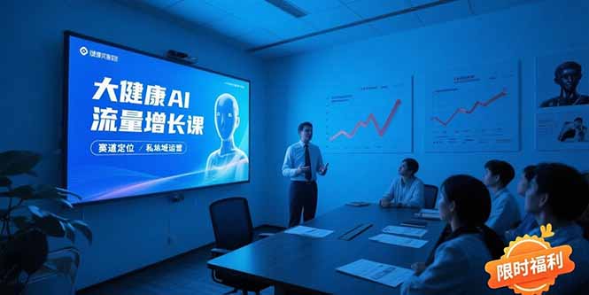大健康AI流量增长课8.0，赛道定位方法论，AI数字人内容生产，私域转化运营-第1张图片-我要自学网