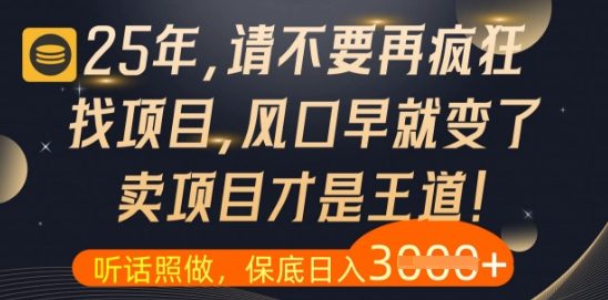 什么？25年你还在疯狂找项目做，醒醒吧，看完这些你全都懂了【揭秘】-第1张图片-我要自学网