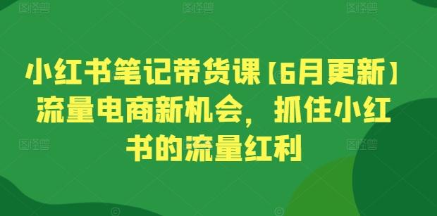 小红书笔记带货课【6月更新】流量电商新机会,抓住小红书的流量红利-第1张图片-我要自学网 小红书笔记带货课【6月更新】流量电商新机会,抓住小红书的流量红利-第1张图片-我要自学网