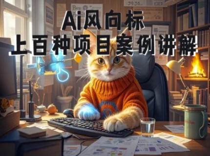 Ai风向标-附100种项目案例玩法-0基础小白到大神ai视频商业应用教学-第1张图片-我要自学网