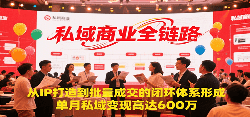 私域商业全链路，从IP打造到批量成交的闭环体系形成，单月私域变现600万-第1张图片-我要自学网