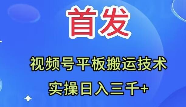 全网首发:视频号平板搬运技术,实操日入三千+-第1张图片-我要自学网 全网首发:视频号平板搬运技术,实操日入三千+-第1张图片-我要自学网