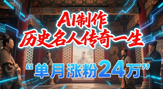 暴力起号！用AI制作历史名人传奇一生，单月涨粉24W，涨粉+变现赛道黑马来了-第1张图片-我要自学网