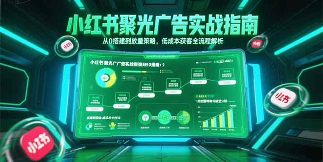 小红书聚光广告实战指南，从0搭建到放量策略，低成本获客全流程解析-第1张图片-我要自学网