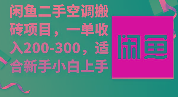 (9539期)闲鱼二手空调搬砖项目，一单收入200-300，适合新手小白上手-第1张图片-我要自学网