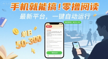 手机就能搞!零撸阅读挂G,最新平台,一键自动运行,随时随地挣,单日50-3张+【揭秘】-第1张图片-我要自学网 手机就能搞!零撸阅读挂G,最新平台,一键自动运行,随时随地挣,单日50-3张+【揭秘】-第1张图片-我要自学网