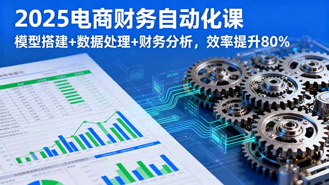2025电商财务自动化课，模型搭建+数据处理+财务分析，效率提升80%-第1张图片-我要自学网
