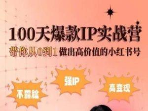 小红书100天爆款IP实战营，带你从0到1做出高价值的小红书号-第1张图片-我要自学网