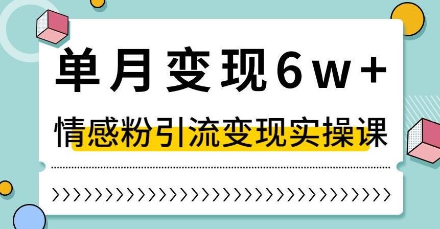 单月变现6W+,抖音情感粉引流变现实操课,小白可做,轻松上手,独家赛道【揭秘】-第1张图片-我要自学网 单月变现6W+,抖音情感粉引流变现实操课,小白可做,轻松上手,独家赛道【揭秘】-第1张图片-我要自学网