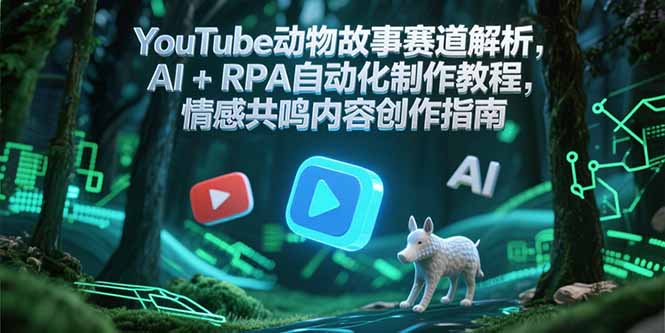 YouTube动物故事赛道解析,AI+RPA自动化制作教程,情感共鸣内容创作指南-第1张图片-我要自学网 YouTube动物故事赛道解析,AI+RPA自动化制作教程,情感共鸣内容创作指南-第1张图片-我要自学网