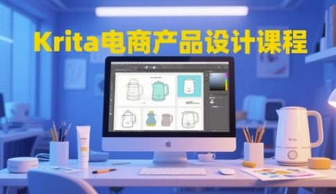 Krita电商产品设计课程，掌握从工具使用到创意落地的全链路设计能力-第1张图片-我要自学网