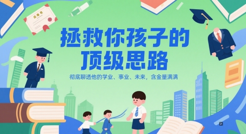 付费文章：拯救你孩子的顶级思路，彻底聊透他的学业、事业、未来，含金量满满-第1张图片-我要自学网