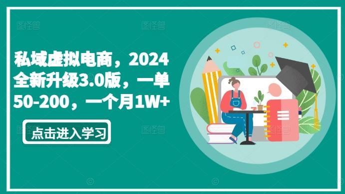 私域虚拟电商,2024全新升级3.0版,一单50-200,一个月1W+【揭秘】-第1张图片-我要自学网 私域虚拟电商,2024全新升级3.0版,一单50-200,一个月1W+【揭秘】-第1张图片-我要自学网