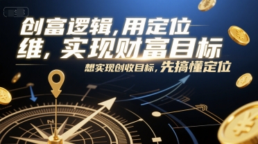 创富逻辑，用定位思维实现财富目标，想实现创收目标，先搞懂定位-第1张图片-我要自学网