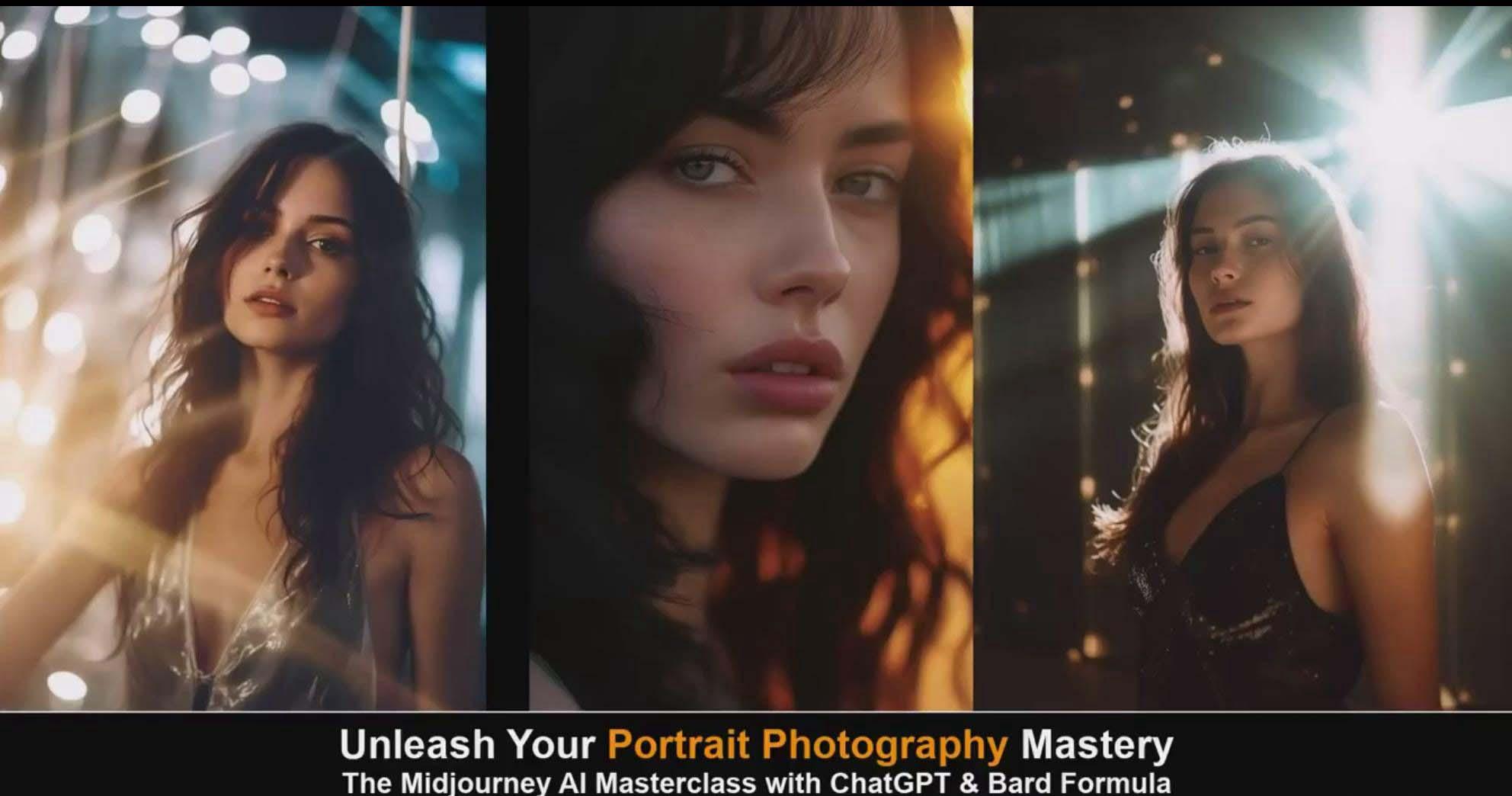 (9312期)Midjourney v5 ChatGPT 和 Bard AI人工智能人像摄影大师班-15节-中英字幕-第7张图片-我要自学网