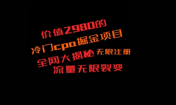 价值2980的CPA掘金项目大揭秘，号称当天收益200+，不见收益包赔双倍-第1张图片-我要自学网