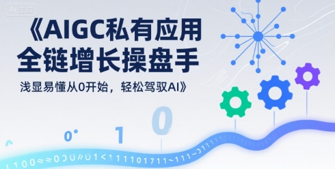 AIGC私有化应用全链增长操盘手,浅显易懂从0开始,轻松驾驭AI-第1张图片-我要自学网 AIGC私有化应用全链增长操盘手,浅显易懂从0开始,轻松驾驭AI-第1张图片-我要自学网