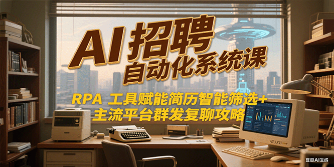 AI招聘自动化系统课，RPA工具赋能简历智能筛选+主流平台群发复聊全攻略-第1张图片-我要自学网