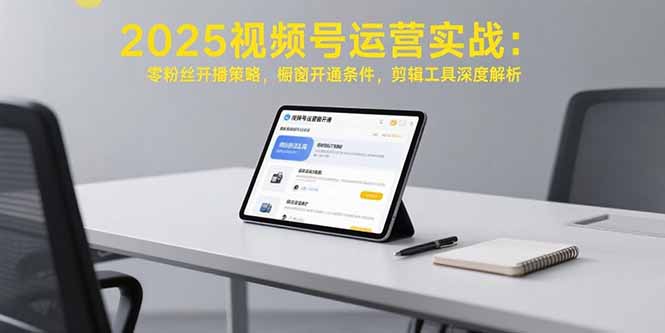 2025视频号运营实战:零粉丝开播策略,橱窗开通条件,剪辑工具深度解析-第1张图片-我要自学网 2025视频号运营实战:零粉丝开播策略,橱窗开通条件,剪辑工具深度解析-第1张图片-我要自学网