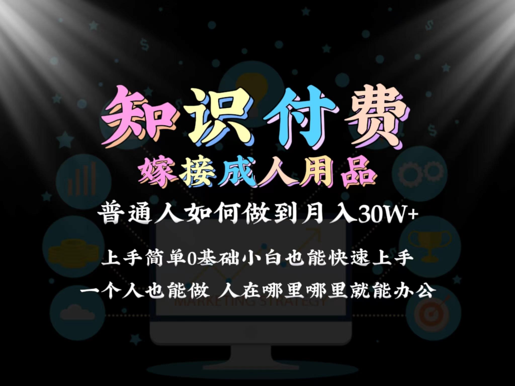 2024普通人做知识付费结合成人用品如何实现单月变现30w 保姆教学1.0-第1张图片-我要自学网