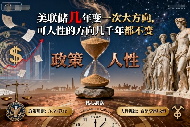 付费文章：美联储几年变一次大方向，可人性的方向几千年都不变-第1张图片-我要自学网