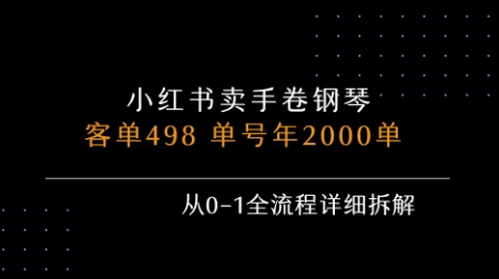 小红书私域卖手卷钢琴,客单498,单号年销2000单,从0-1全流程详细拆解-第1张图片-我要自学网 小红书私域卖手卷钢琴,客单498,单号年销2000单,从0-1全流程详细拆解-第1张图片-我要自学网