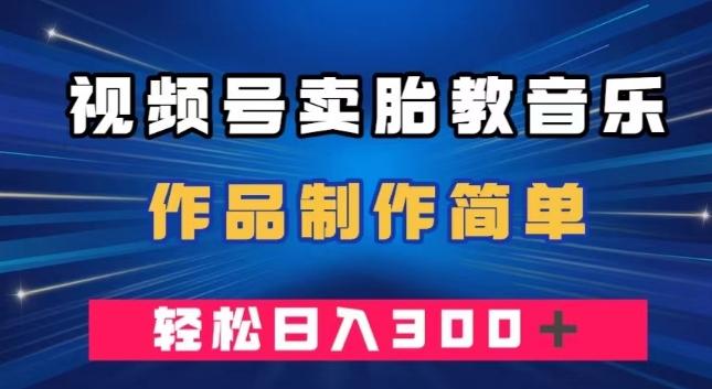 视频号卖胎教音乐，作品制作简单，一单49，轻松日入300＋-第1张图片-我要自学网