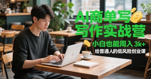 AI商单写作实战营,小白也能周入3k+,给普通人的低风险创业课-第1张图片-我要自学网 AI商单写作实战营,小白也能周入3k+,给普通人的低风险创业课-第1张图片-我要自学网