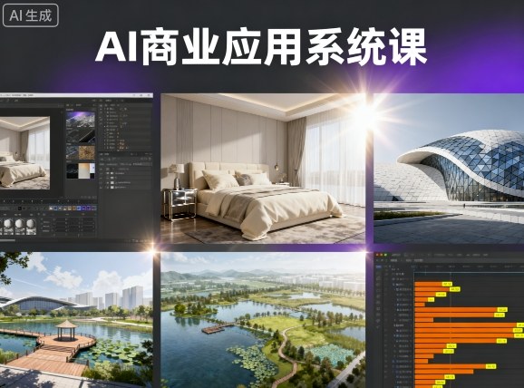 AI商业应用系统课，室内-软装-建筑-景观，智能设计+效果图+动画画实战-第1张图片-我要自学网