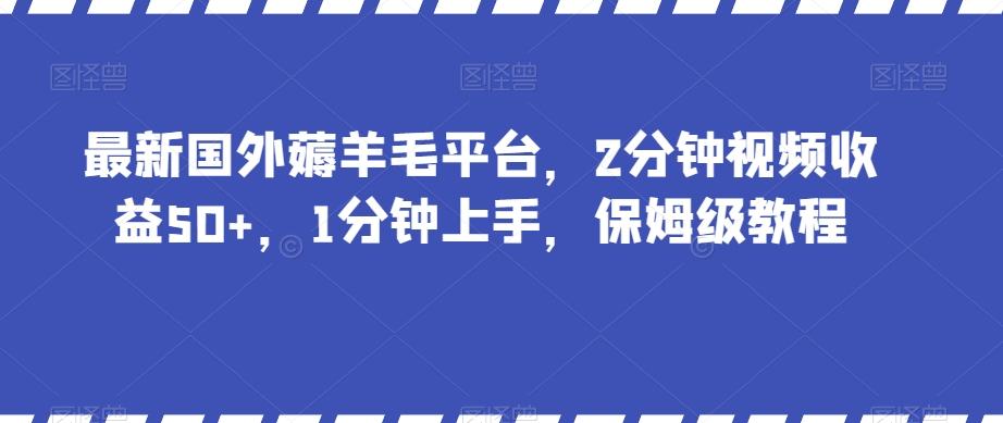 最新国外薅羊毛平台,2分钟视频收益50+,1分钟上手,保姆级教程【揭秘】-第1张图片-我要自学网 最新国外薅羊毛平台,2分钟视频收益50+,1分钟上手,保姆级教程【揭秘】-第1张图片-我要自学网