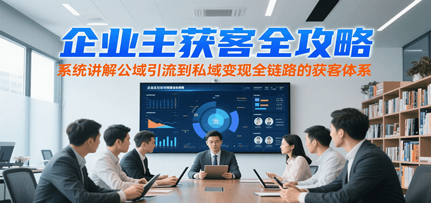 企业主获客全攻略，系统讲解公域引流到私域变现全链路的获客体系-第1张图片-我要自学网