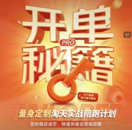 淘宝开单秘籍PRO，量身定制淘天实战陪跑计划，告别做店迷茫、快速突破运营瓶颈期(更新)-第1张图片-我要自学网
