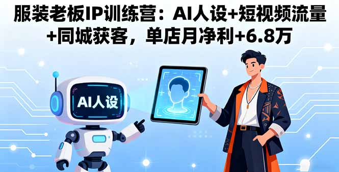 服装老板IP训练营：AI人设+短视频流量+同城获客，单店月净利+6.8万-第1张图片-我要自学网