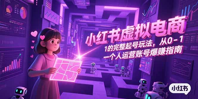 小红书虚拟电商,从0-1的完整起号玩法,一个人运营账号爆赚指南-第1张图片-我要自学网 小红书虚拟电商,从0-1的完整起号玩法,一个人运营账号爆赚指南-第1张图片-我要自学网
