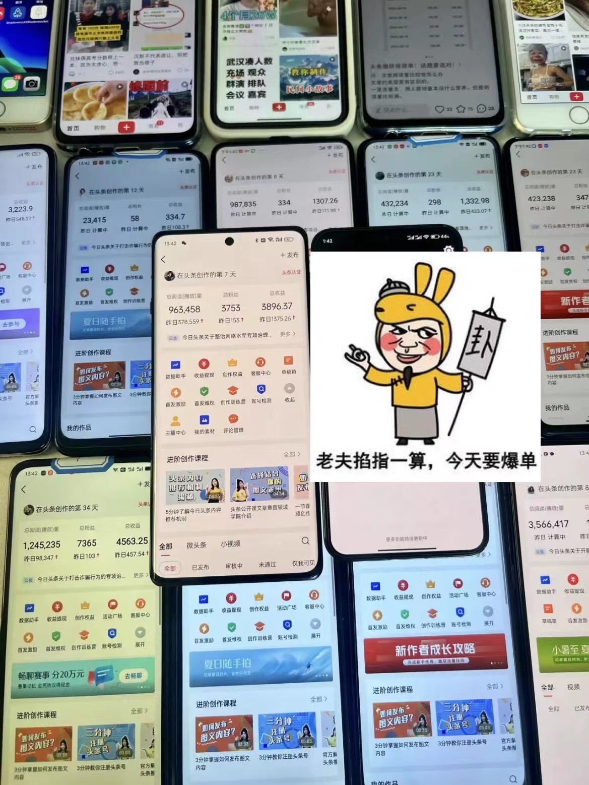 一分钟一条 狂撸今日头条 单作品日收益300+ 批量日入2000+-第2张图片-我要自学网