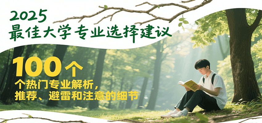 2025最佳大学专业选择建议，100个热门专业解析，推荐、避雷和注意的细节-第1张图片-我要自学网
