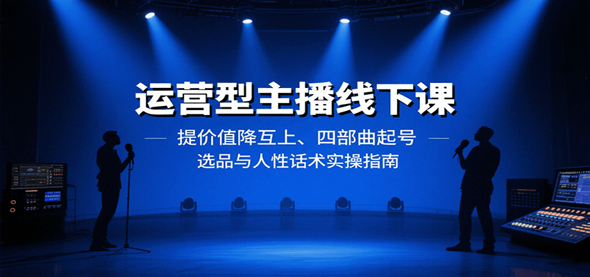 运营型主播线下课：提价值降互上、四部曲起号、选品与人性话术实操指南-第1张图片-我要自学网