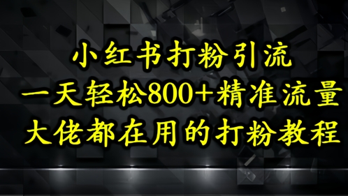 小红书打粉引流，一天轻松500+精准流量，大佬都在用的打粉教程-第1张图片-我要自学网