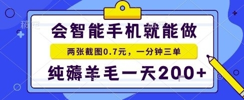 手机项目，二十秒一单，纯薅羊毛一天2张+做就有【揭秘】-第1张图片-我要自学网