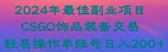2024年最佳副业项目 CSGO饰品装备交易 轻易操作单账号日入200+-第1张图片-我要自学网