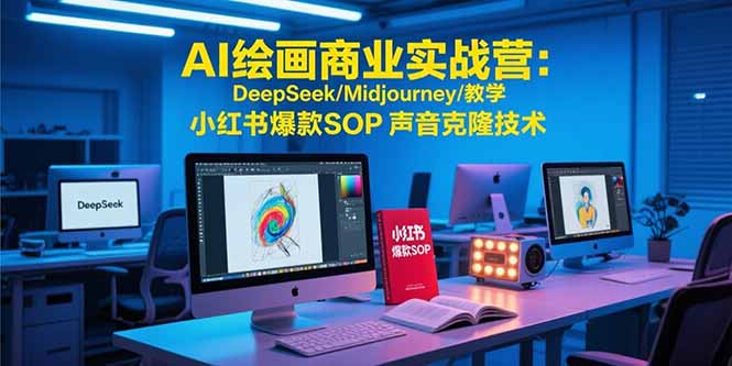 AI绘画商业实战营:DeepSeek/Midjourney/教学 小红书爆款SOP 声音克隆技术-第1张图片-我要自学网 AI绘画商业实战营:DeepSeek/Midjourney/教学 小红书爆款SOP 声音克隆技术-第1张图片-我要自学网